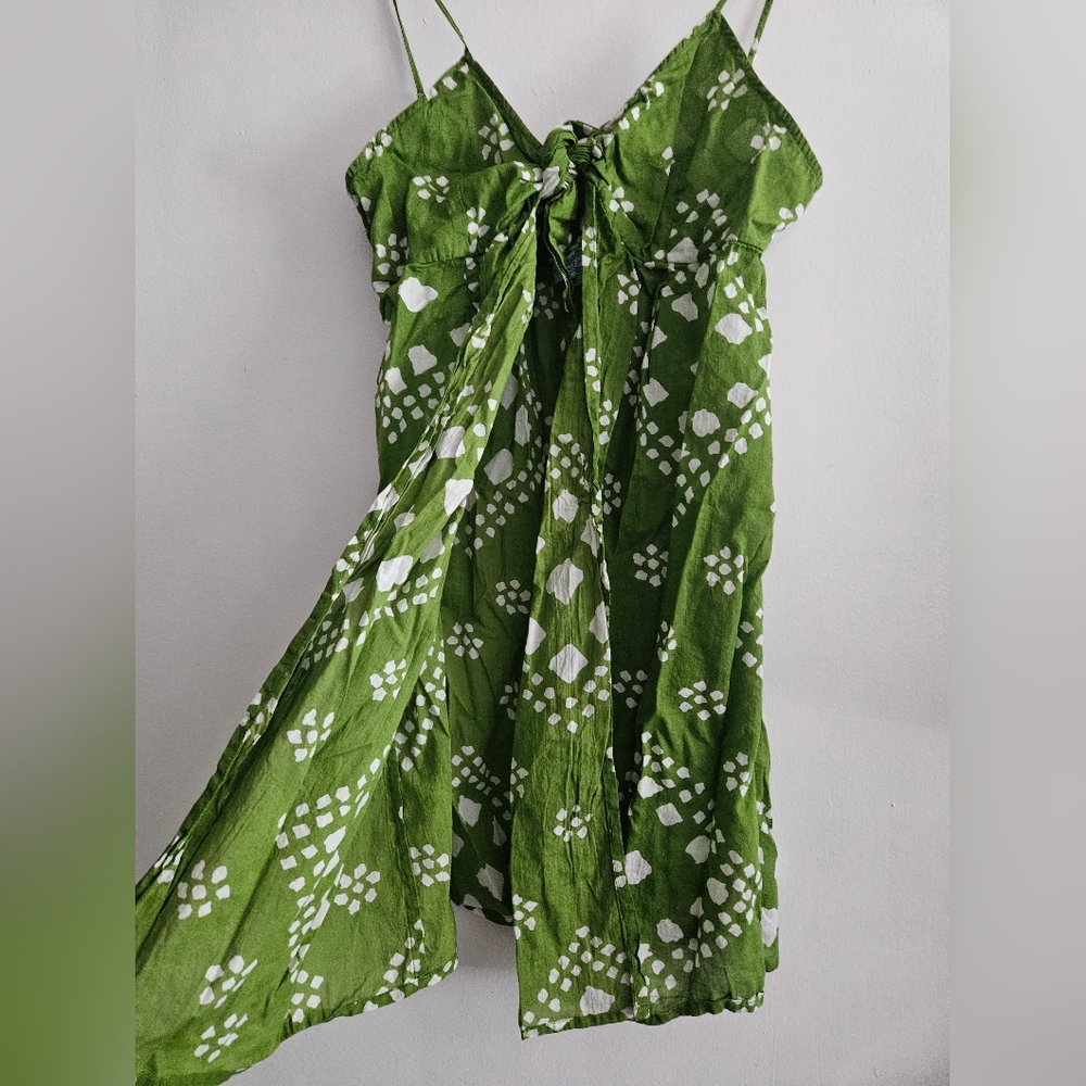 Joolay Women's Green And White Beach Cover Up Size S/M - Picture 4 of 5